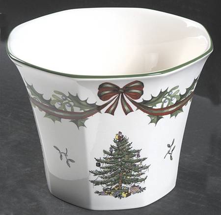 Christmas Tree Poinsettia Pot-65th Anniversary Backstamp