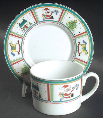 Holiday Charm Flat Cup & Saucer Set