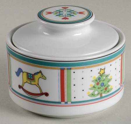 Holiday Charm Sugar Bowl & Lid
