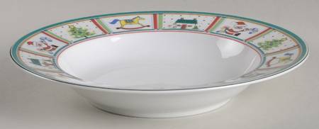 Holiday Charm Large Rim Soup Bowl