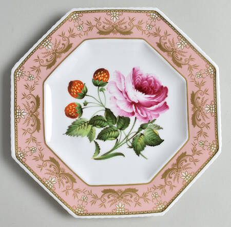 St George Dessert Plates Pink Octagonal Dessert Plate