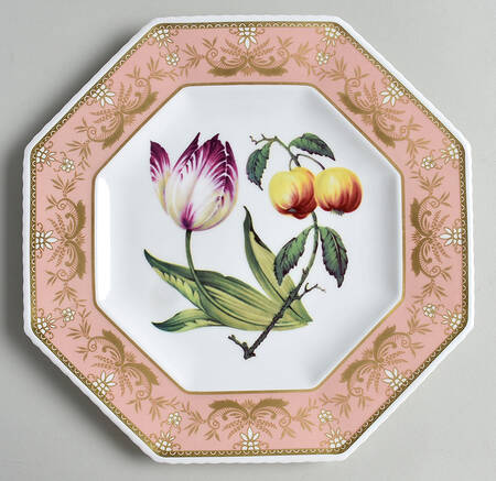 St George Dessert Plates Pink Octagonal Dessert Plate