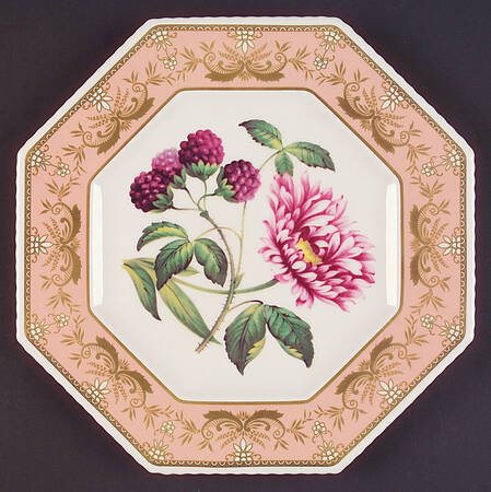 St George Dessert Plates Pink Octagonal Dessert Plate