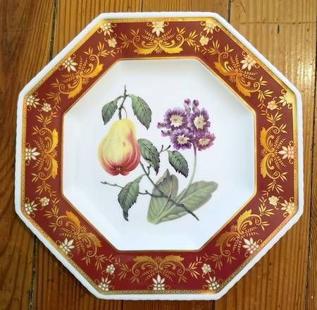 St George Dessert Plates Crimson by Spode