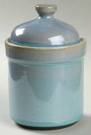 Pearltone Teal Small Canister & Lid