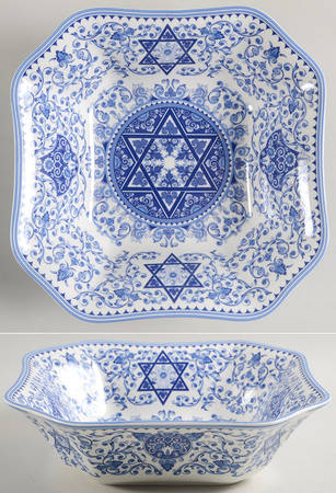 Blue Room (Judaic Collection) 9" Salad Serving Bowl by Spode