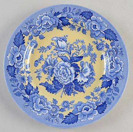 Blue Room Garden Collection (Yellow Background) Luncheon Plate by Spode