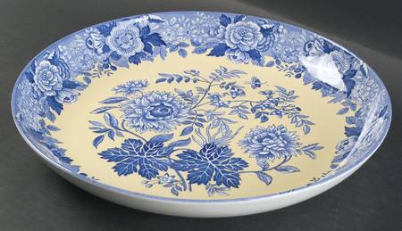 Blue Room Garden Collection (Yellow Background) 11" Pasta Serving Bowl by Spode