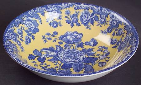 Blue Room Garden Collection (Yellow Background) Coupe Cereal Bowl by Spode