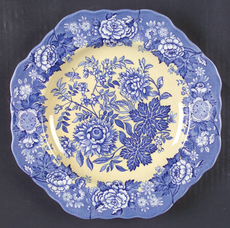 Blue Room Garden Collection (Yellow Background) Buffet/Dessert Plate by Spode