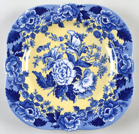 Blue Room Garden Collection (Yellow Background) Buffet/Dessert Plate by Spode