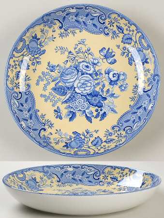 Blue Room Garden Collection (Yellow Background) 8" Individual Pasta Bowl by Spode