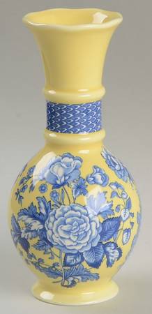 Blue Room Garden Collection (Yellow Background) 5" Vase by Spode