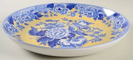 Blue Room Garden Collection (Yellow Background) 11" Pasta Serving Bowl