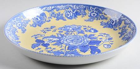 Blue Room Garden Collection (Yellow Background) 11" Pasta Serving Bowl by Spode