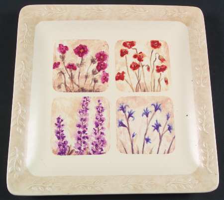 Summer Fields 12" Square Serving Platter