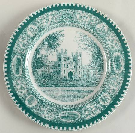 Culver Military Academy Green Dinner Plate