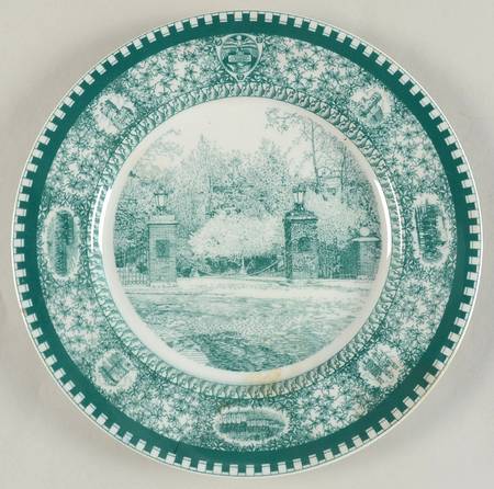 Culver Military Academy Green Dinner Plate