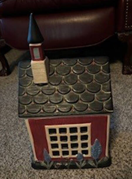 Birdhouses Figural Cookie Jar & Lid