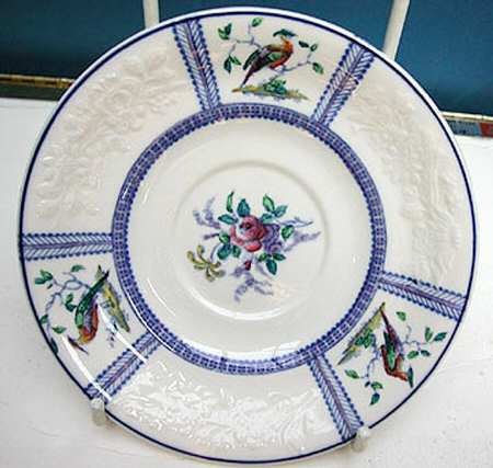 June (Blue Trim) Saucer