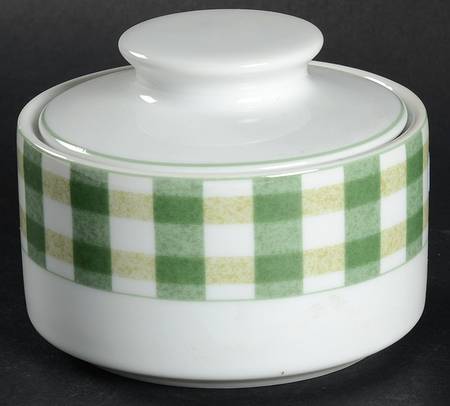 Picnic Lime Green Sugar Bowl & Lid