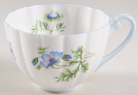 Blue Poppy (Fluted) Flat Cup