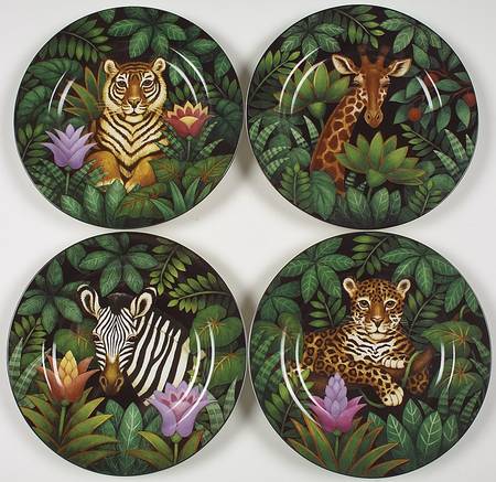 Jungle Salad Plate - Set of 4