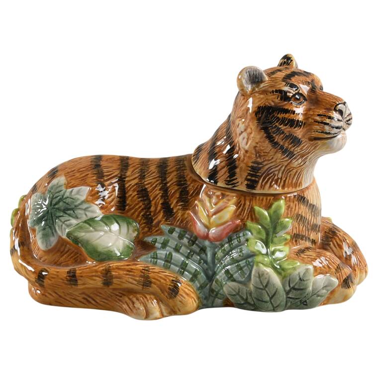 Jungle Figural Sugar Bowl & Lid