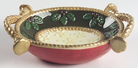 Woodland Holly Santa Open Candy Dish