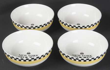 New York Taxi Coupe Cereal Bowl - Set of 4