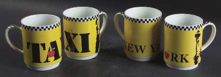 New York Taxi Mug - Set of 4