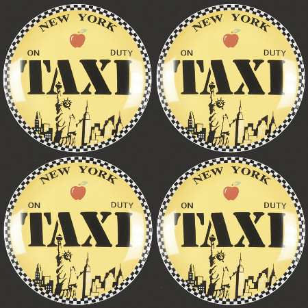 New York Taxi Salad/Dessert Plate - Set of 4