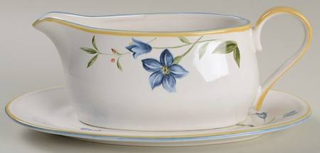 English Cottage Gravy Boat & Underplate