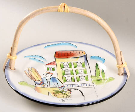 Provence 5 3/8"-5 5/8" Bamboo Handled Serving Plate  HC