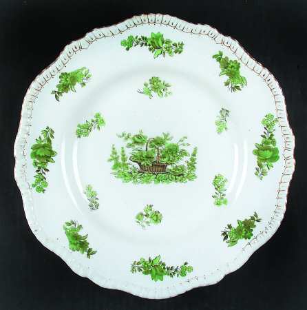 Green Basket (Bone, Gold Trim) by Spode