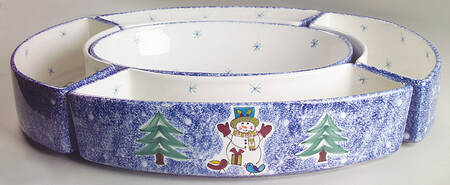 Frosty Snowman (5 Pc) Lazy Susan (2 Long &2 Short Sides & Center)