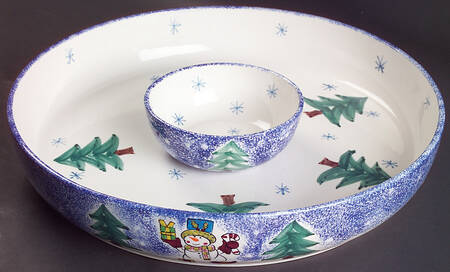 Frosty Snowman (2 Piece) Chip & Dip Set