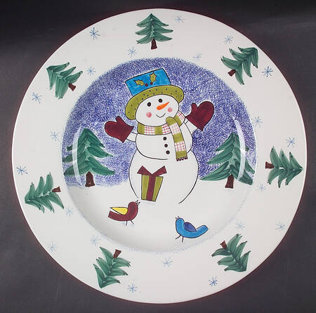 Frosty Snowman 16" Chop Plate (Round Platter)