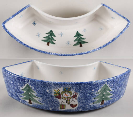 Frosty Snowman Short Side for (5 Pc) Lazy Susan