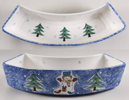 Frosty Snowman Long Side for (5 Pc) Lazy Susan