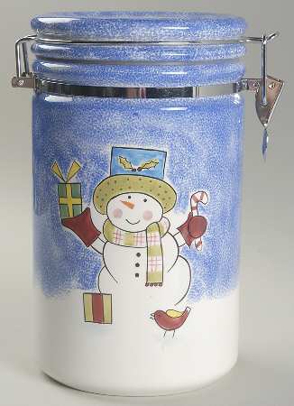 Frosty Snowman Extra Large Canister & Lid