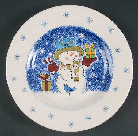 Frosty Snowman Salad Plate
