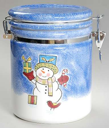 Frosty Snowman Medium Canister & Lid