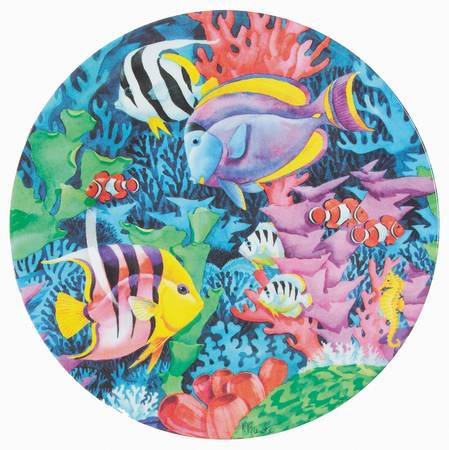 Sea Colors Plastic Salad Plate
