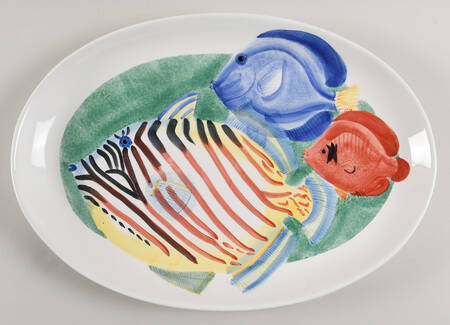 Sea Colors 16" Oval Serving Platter