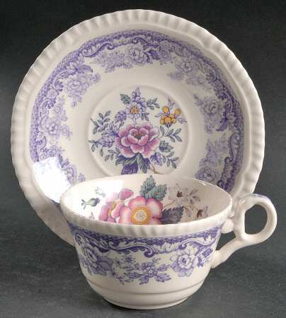 Mayflower (Newer, 2004 Intro) Flat Cup & Saucer Set