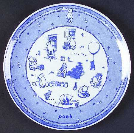 Classic Pooh Discovery (Blue) Wall Plate