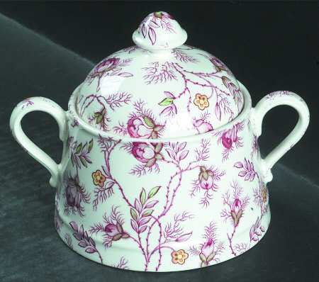 Rosebud Chintz (S3715, Cream) Sugar Bowl & Lid