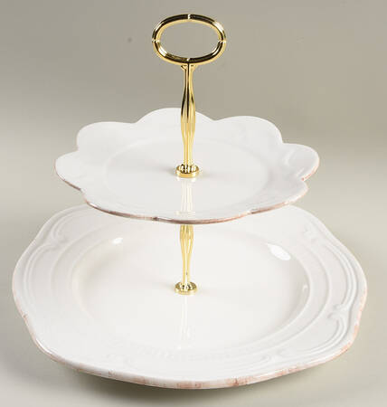 Grand Buffet 6 5/8"-10"  2 Tiered Serving Tray (Dp, Sp) HC