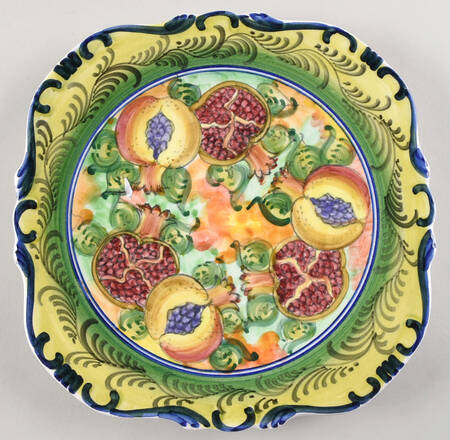 Pomegranate Square Dinner Plate
